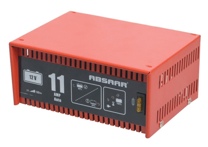 Absaar Batterieladegerät 12 V / 11 A mit Metallgehäuse Absaar Batterieladegerät 12 V / 11 A mit Metallgehäuse