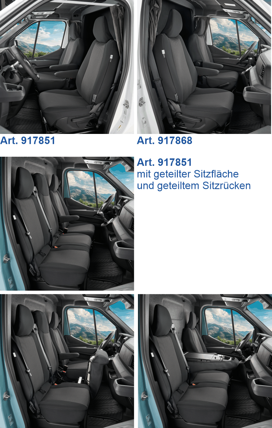 Passform Sitzbezge Renault Master IV und Nissan Interstar III